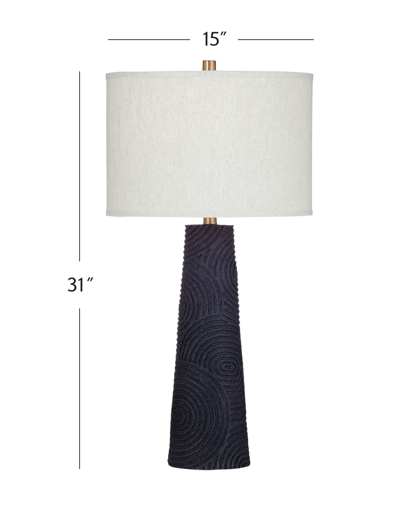 Merrick - Table Lamp - Black / White