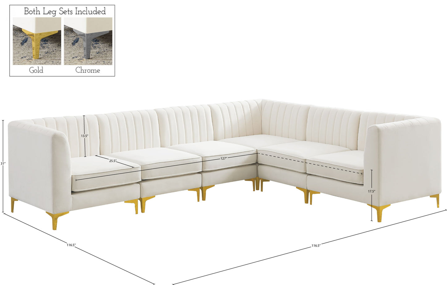Alina - 6 Piece Sectional