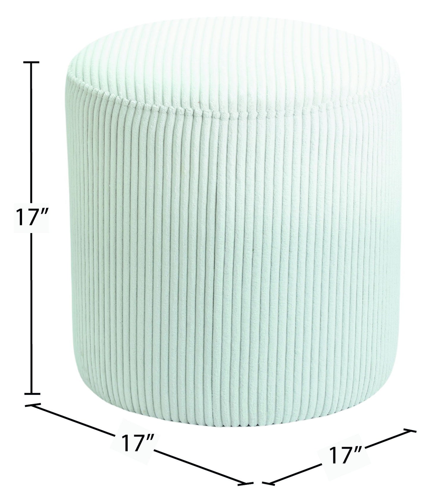 Roy - Round Microsuede Ottoman / Stool
