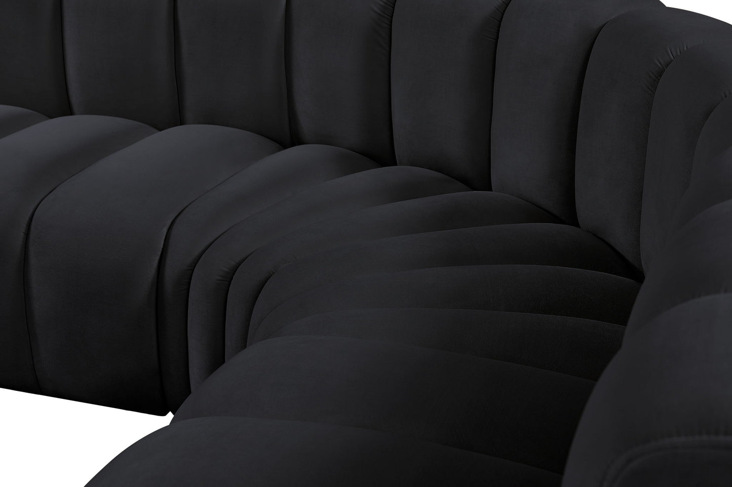 Arc - Velvet 6 Piece Corner Modular Sofa