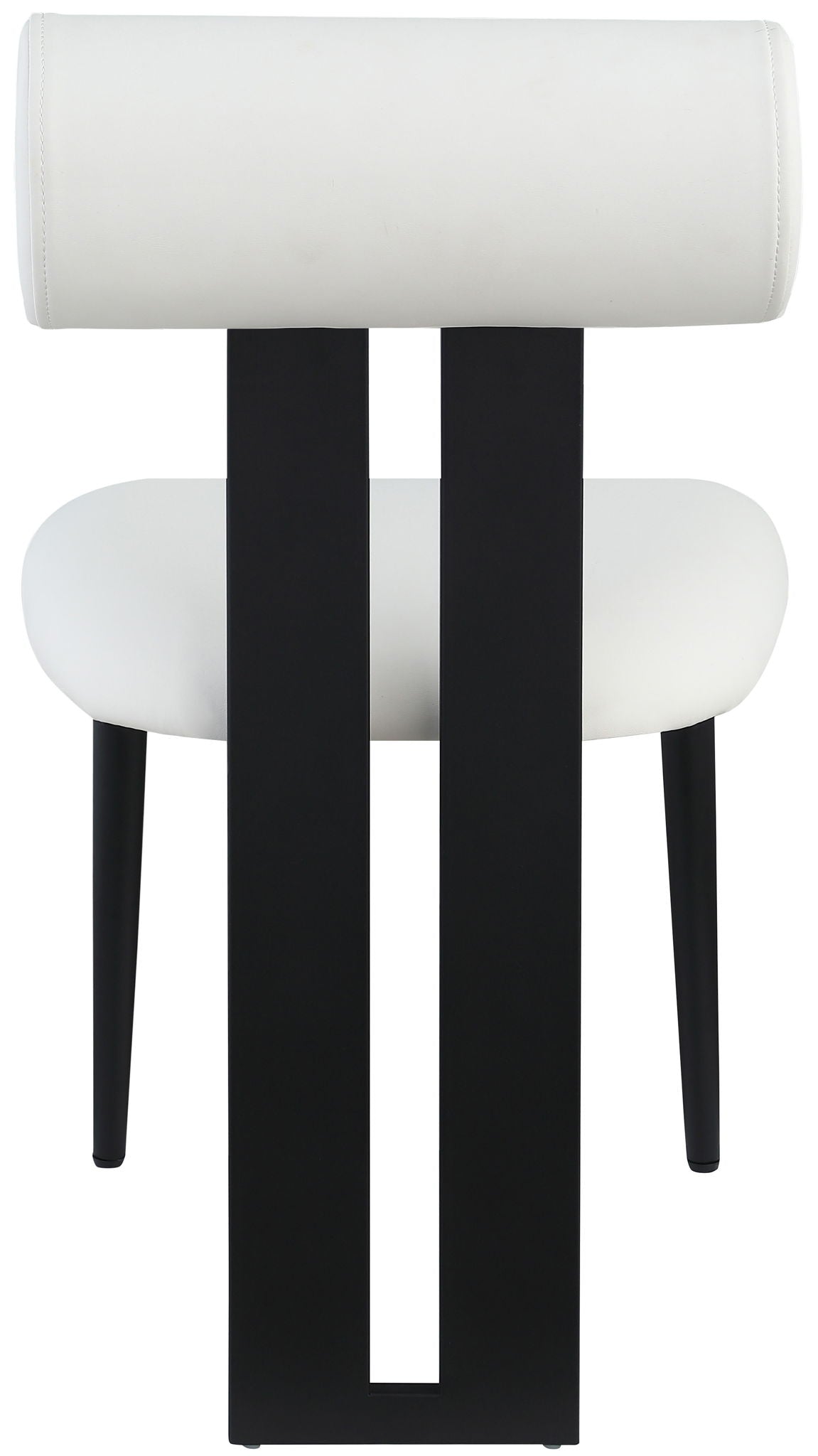 Dario - Faux Leather Dining Chair With Black Frame (Set of 2)