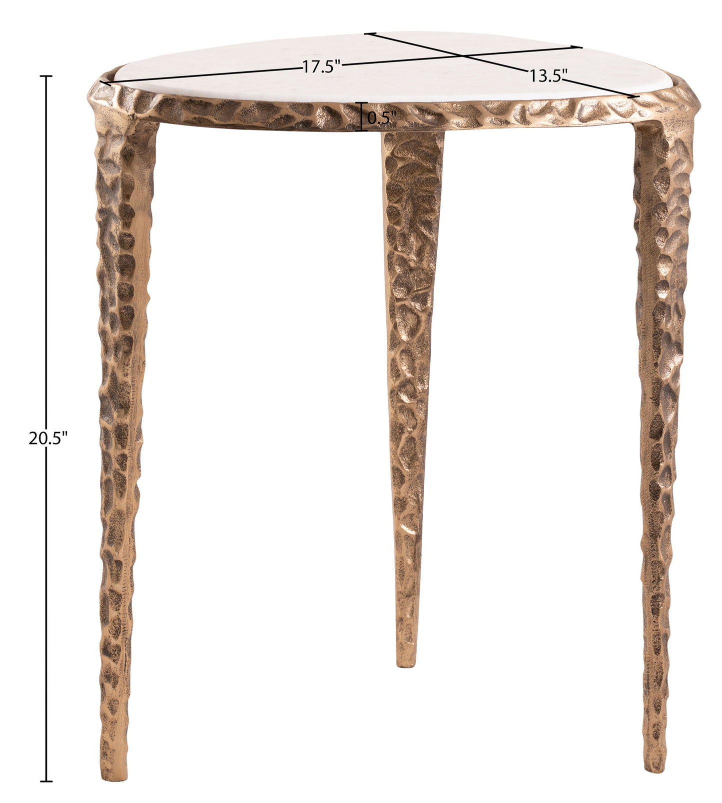Gild - Aluminum Base And Genuine Marble Top Table