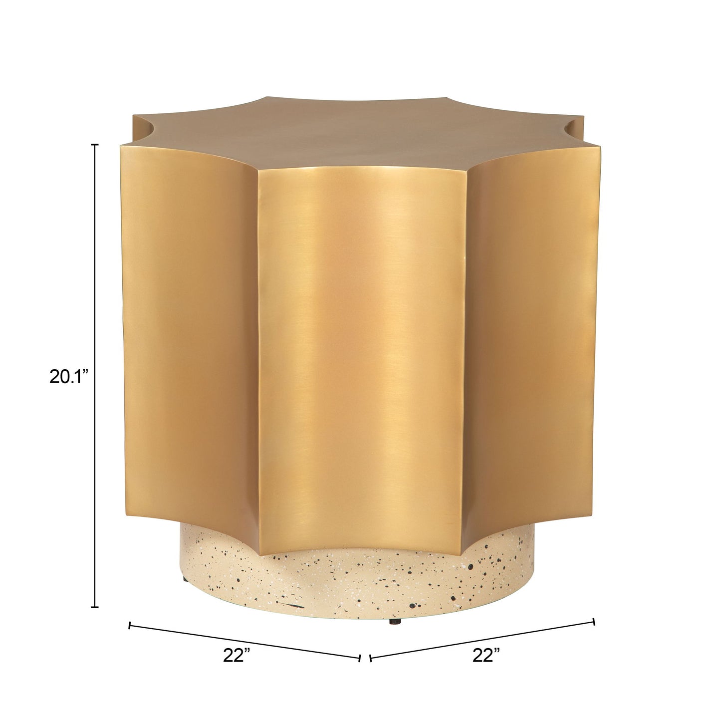Osam - Side Table - Gold / Beige