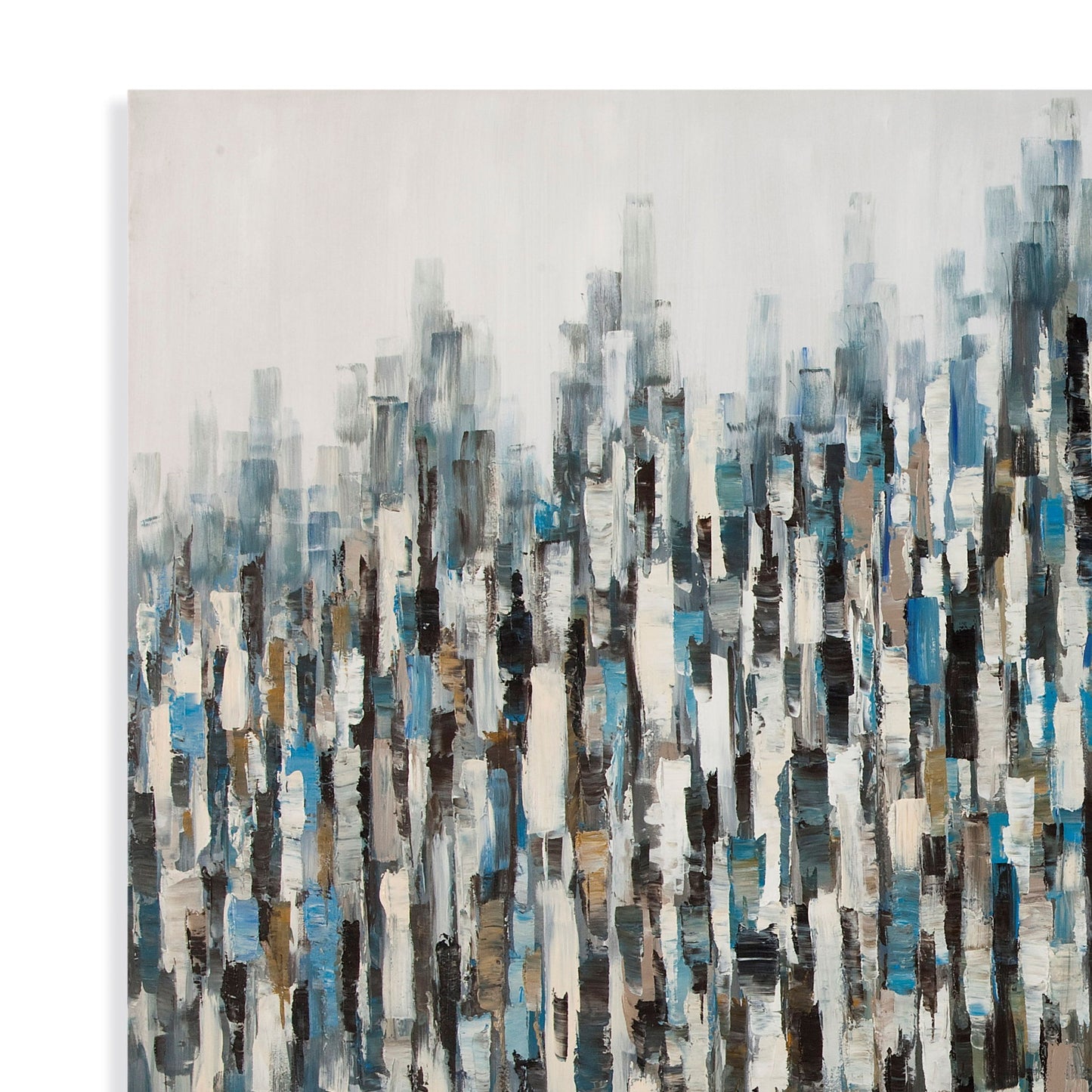 Blue Lines Canvas Art - Blue