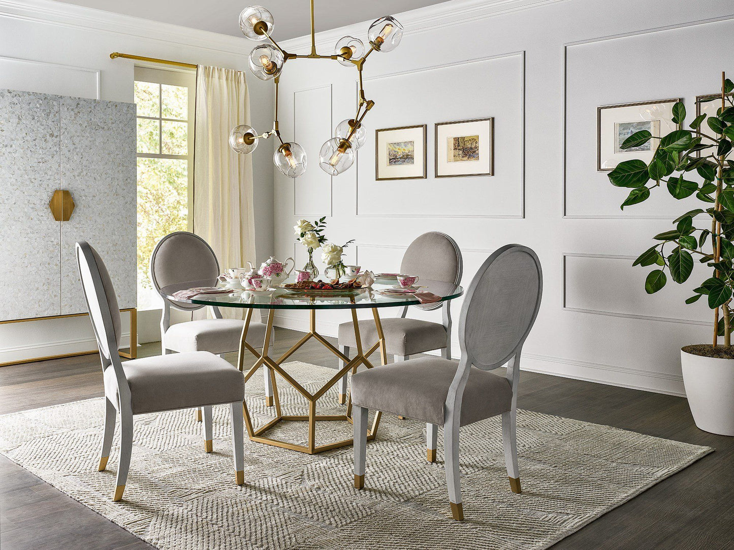Love. Joy. Bliss.-Miranda Kerr Home - Love Joy Bliss Oval Side Chair (Set of 2) - White