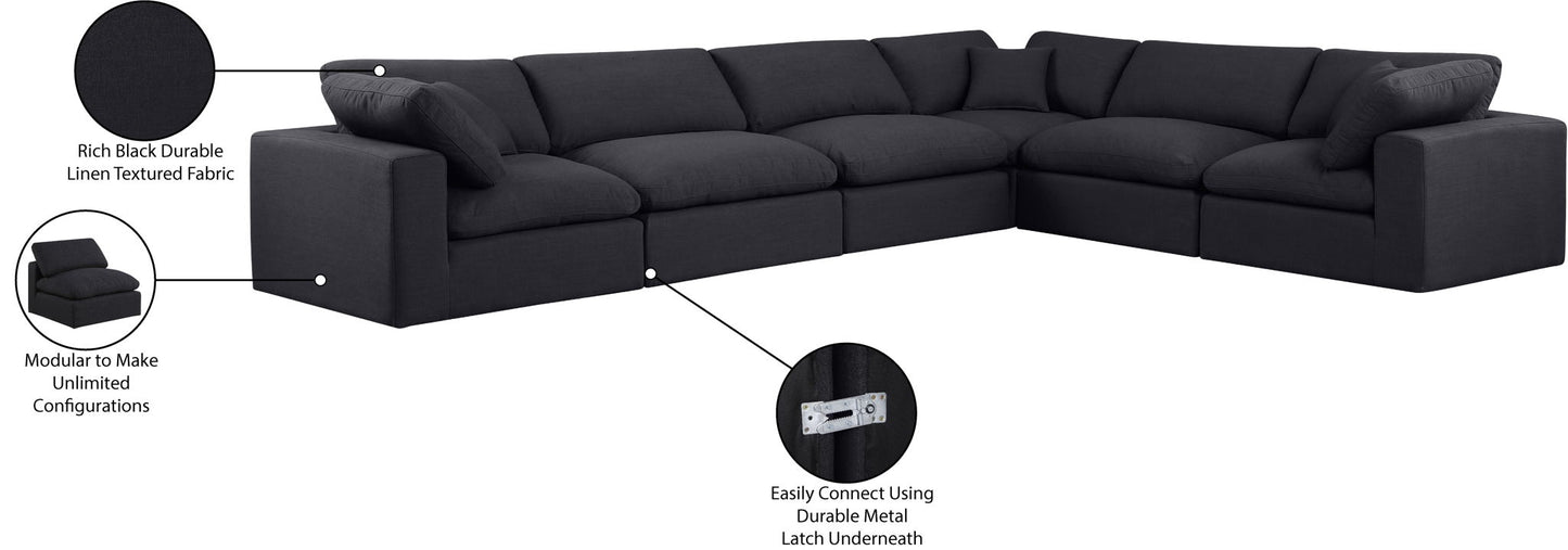 Comfy - 6 Piece Linen Modular Corner Sectional