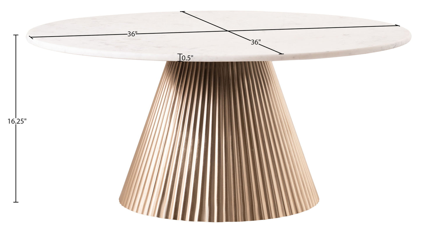 Cindra - Genuine Marble Top And Iron Base Table