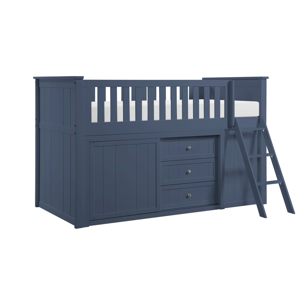 Nora Low Loft Bunk with Bookcase and Dresser