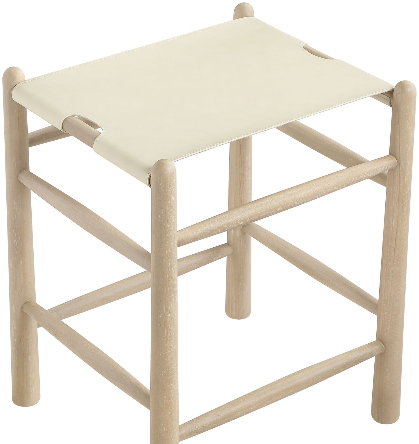 Santos - Backless Counter Stool With Stained Natural Base