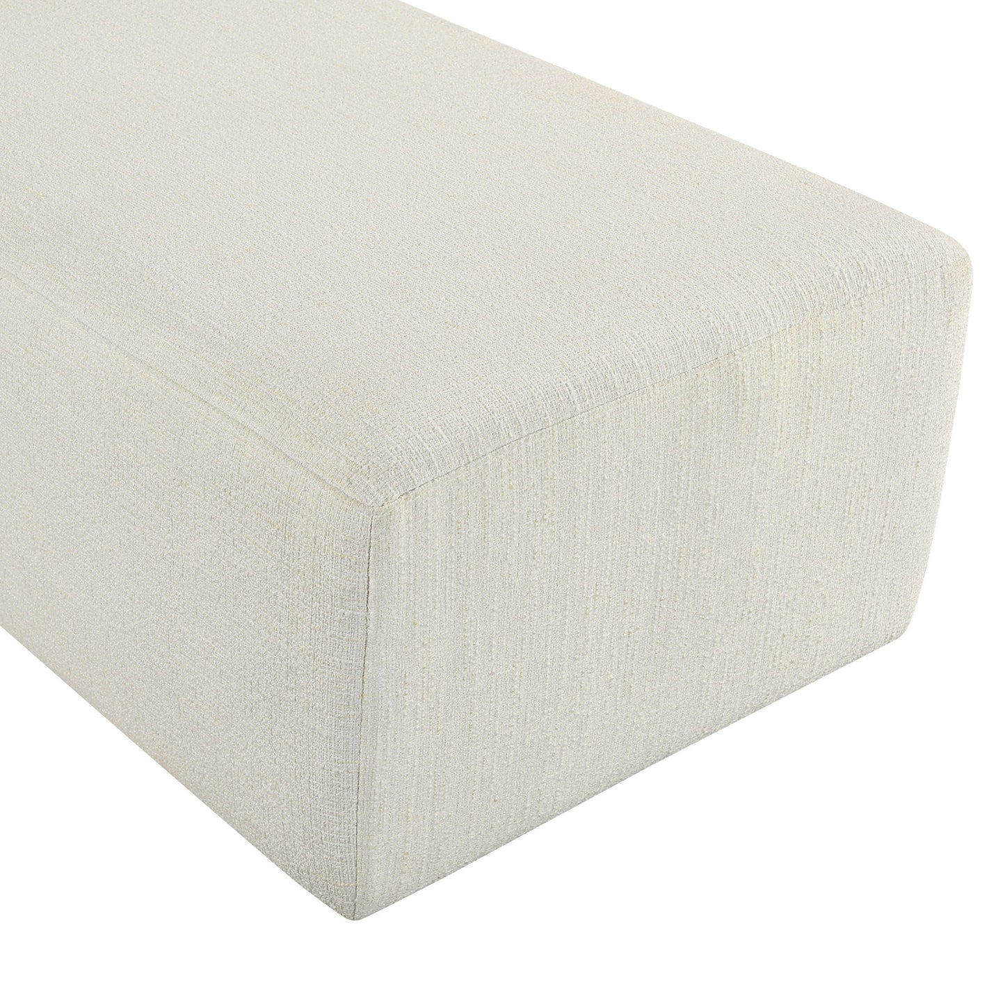 Zephyr - Linen Textured Fabric Upholstered Chaise - Painted Brown Walnut Base