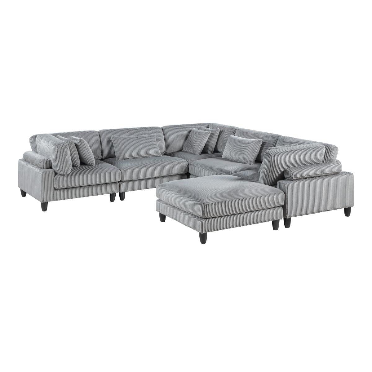Robstown 6-Piece Modular Sectional with Ottoman