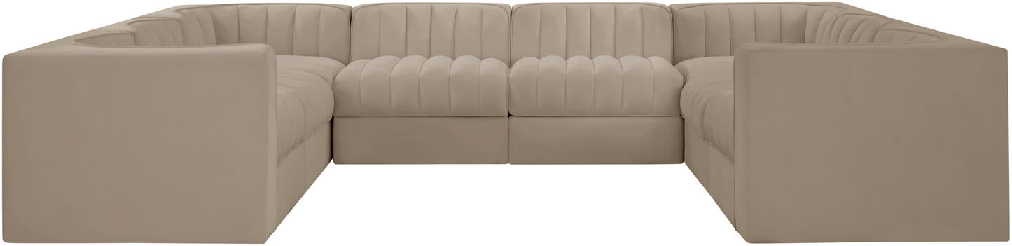 Rummi - Velvet Performance Fabric Upholstered Modular Sectional