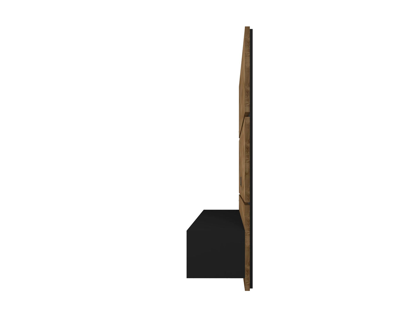 Vernon - TV Panel - Rustic Brown And Black