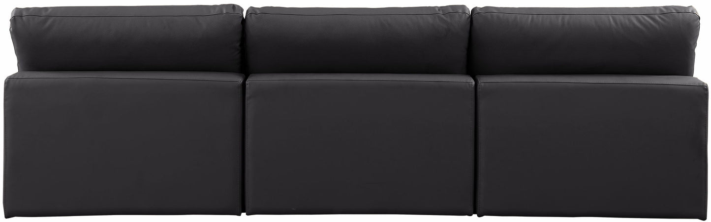 Comfy - Faux Leather Modular Armless Sofa 3 Seats