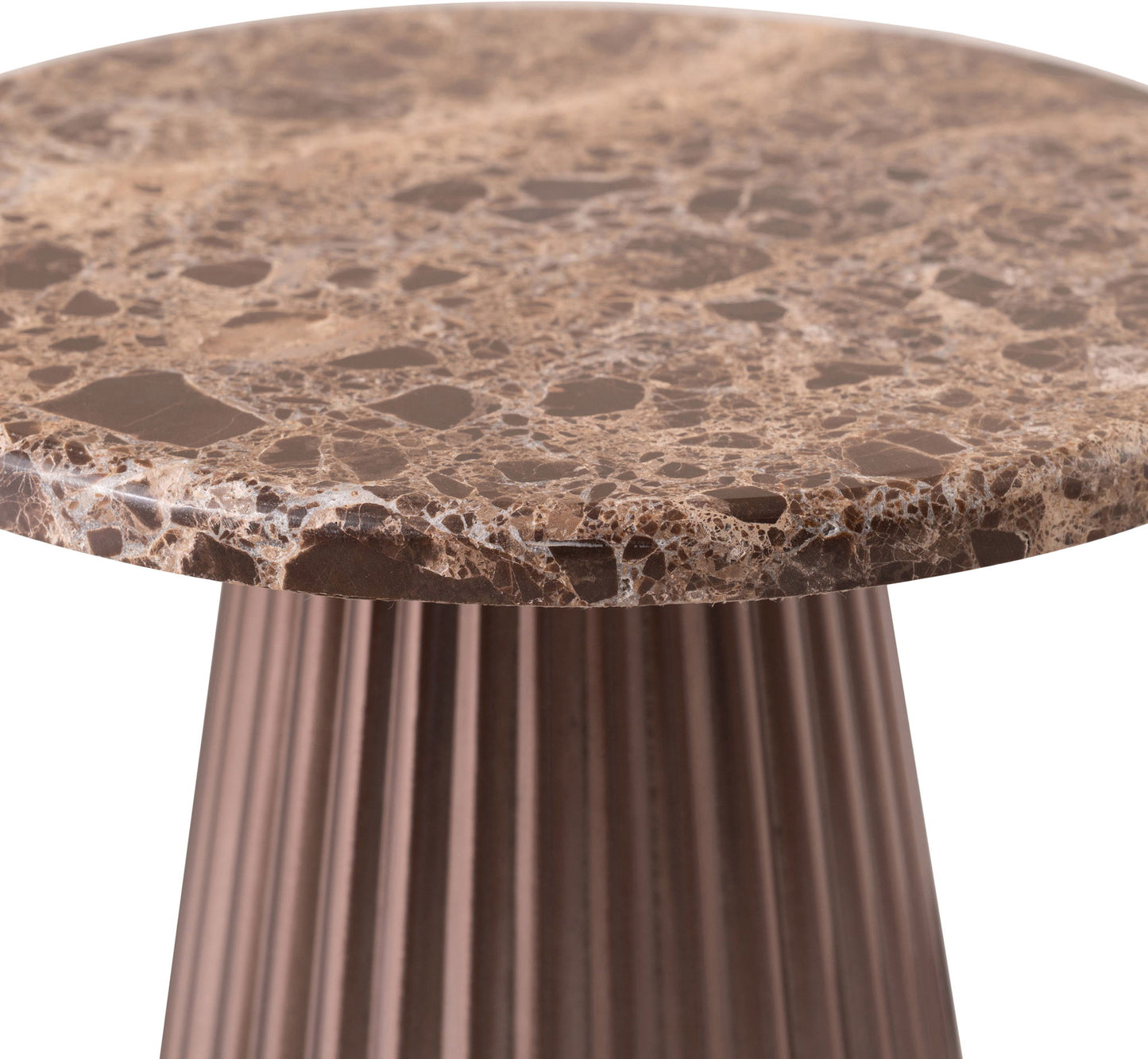Cindra - Genuine Marble Top And Iron Base Table
