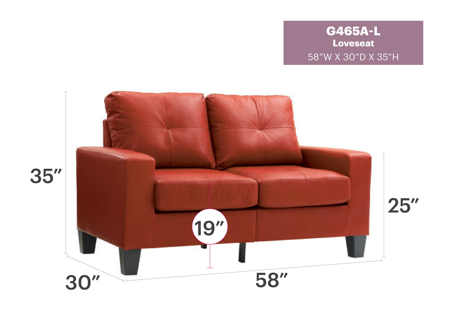 Glory Furniture - Newbury - Modular Loveseat