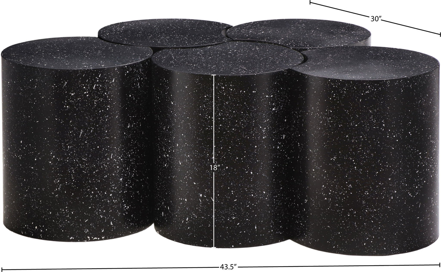 Dimple - 5 Piece Modular Coffee Table - Terazzo Finish