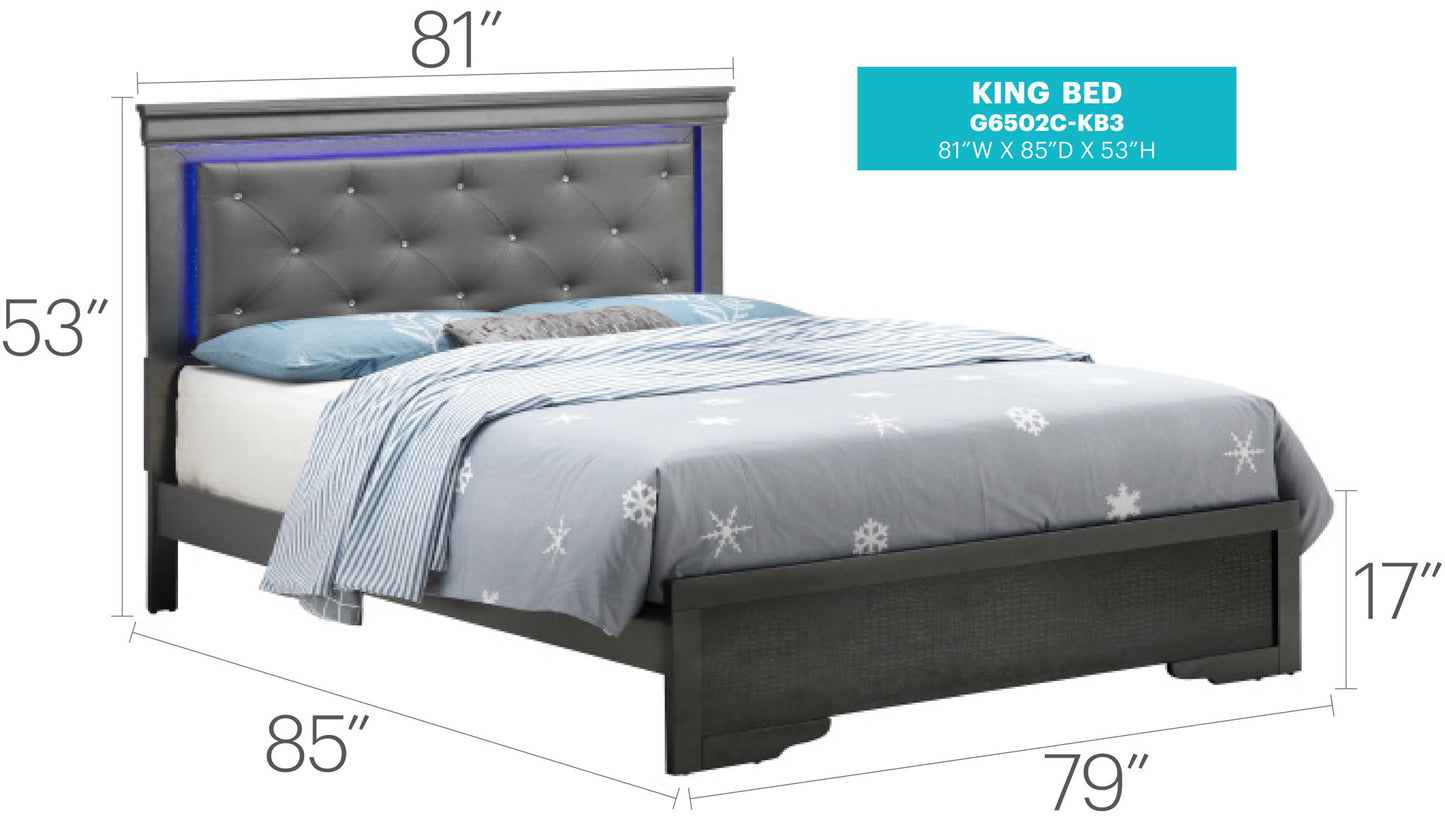 Glory Furniture - Lorana - Bed With LED