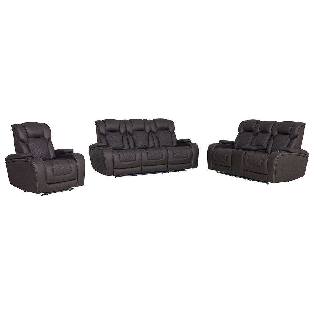 Wendell - Power Motion Recliner With Storage, USB & LED - Dark Gray