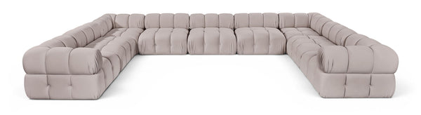 Orin - Velvet Performance Fabric Upholstered 9 Piece Sectional