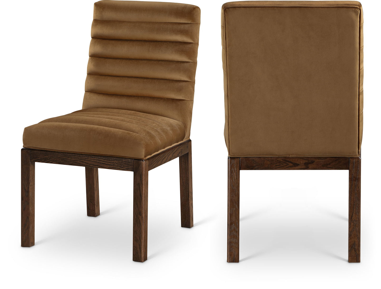 Evelyn - Dining Chair With Brown Legs - Saddle