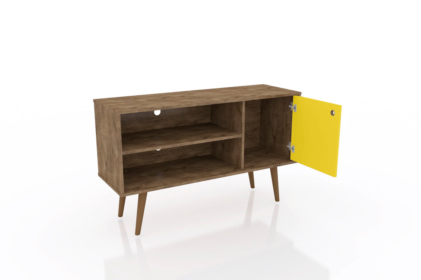 Manhattan Liberty - TV Stand With Rustic Brown Frame