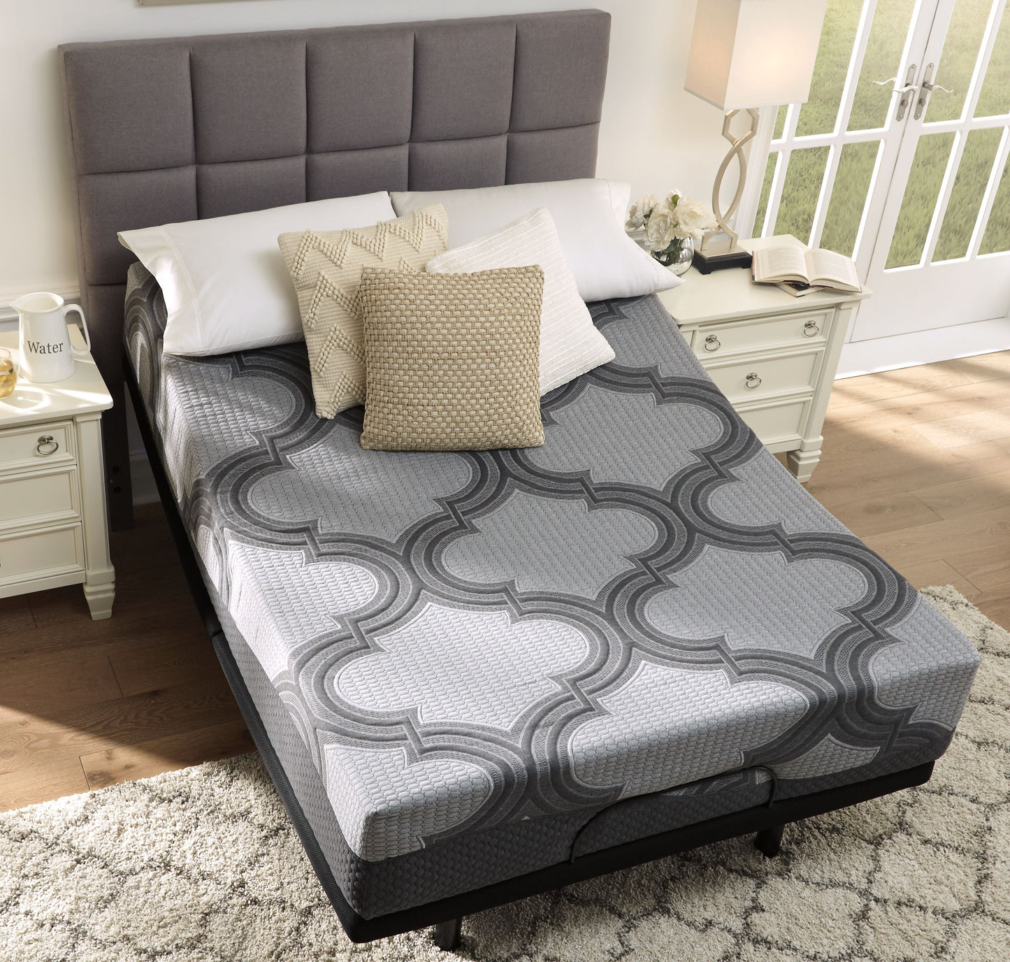 12 Inch Ashley Hybrid - Head-foot Model Best Adjustable Base And Mattress