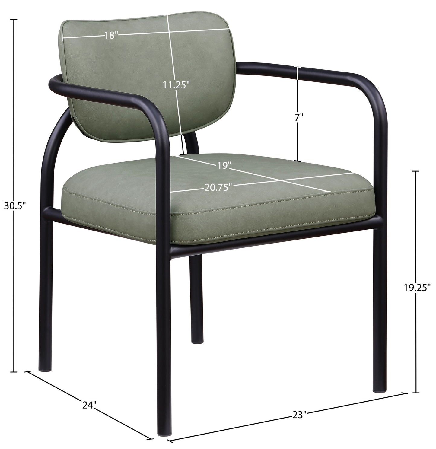 Serava - Vegan Leather Upholstered Dining Chair (Set of 2)