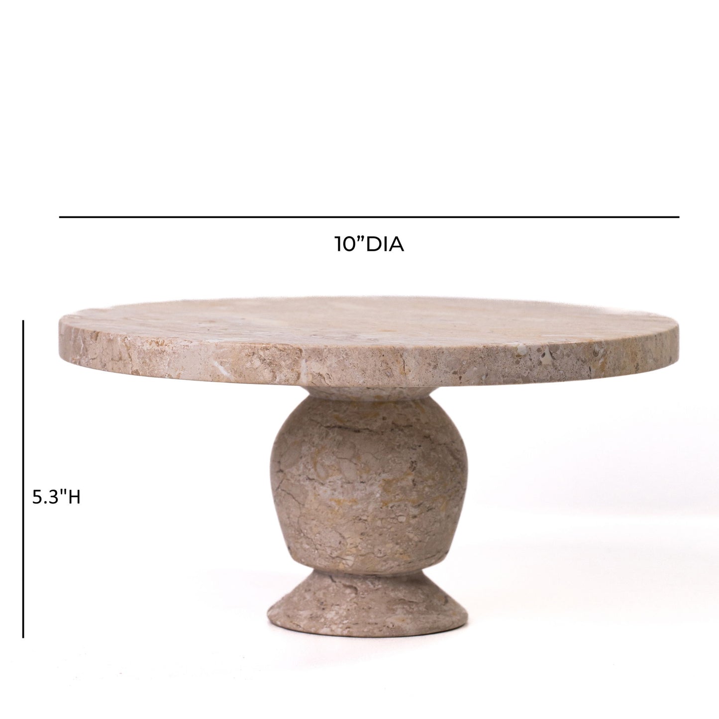 Natural Cake Stand - Travertine
