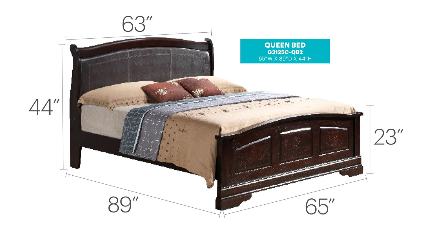Glory Furniture - Louis Phillipe - Upholstered Bed