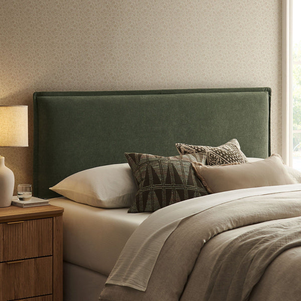 Camille Upholstered Linen Blend Headboard - King, Sage