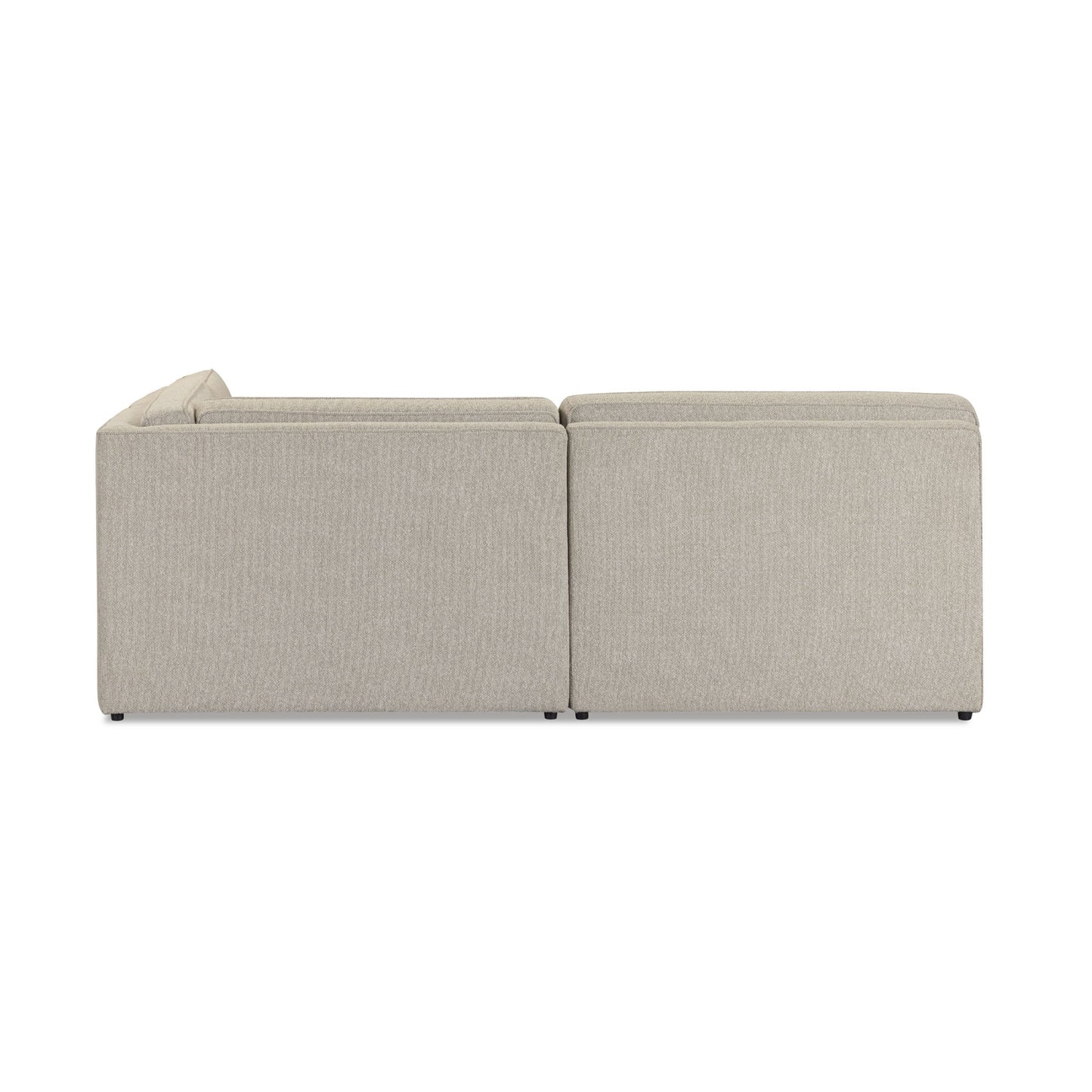 Yvette - 3-Piece Performance Boucle L-Sectional - Warm Gray