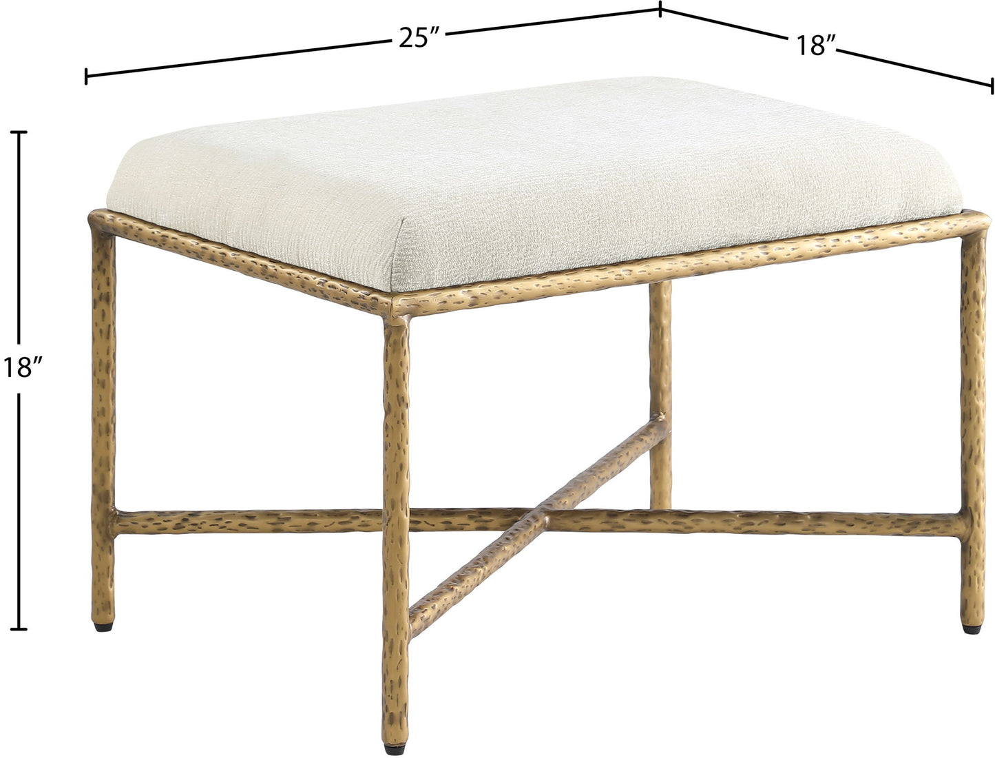 Valley - Bench With Gold Frame