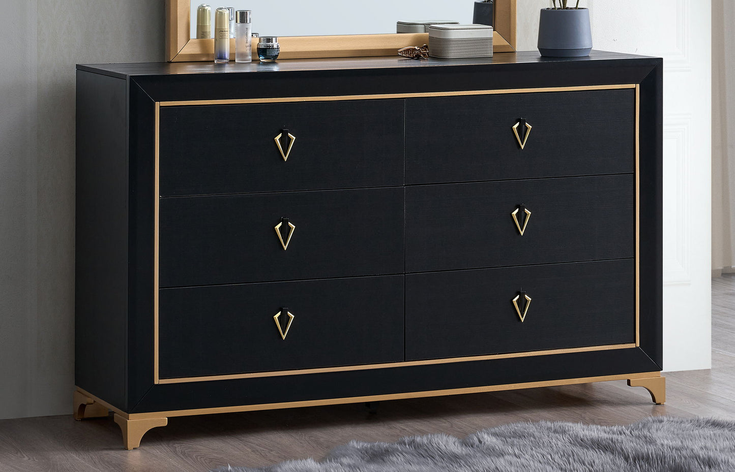 Kramer - Dresser - Black / Gold