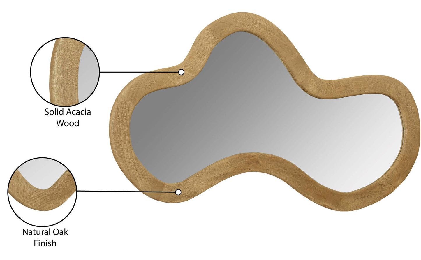 Oblique - Mirror - Wood