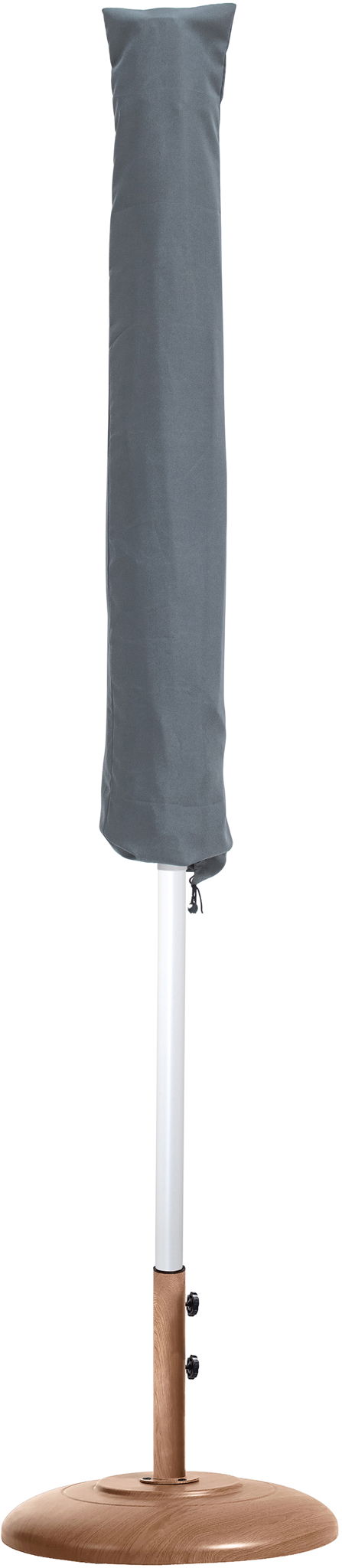 Amalfi - Patio Umbrella - Light Brown Base / White Pole