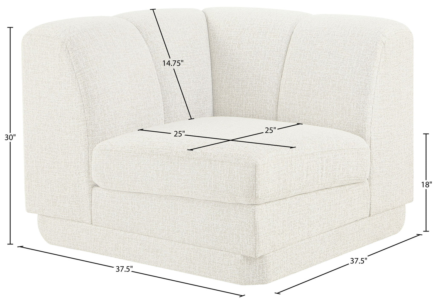 Modari - Fabric Upholstered Corner Chair