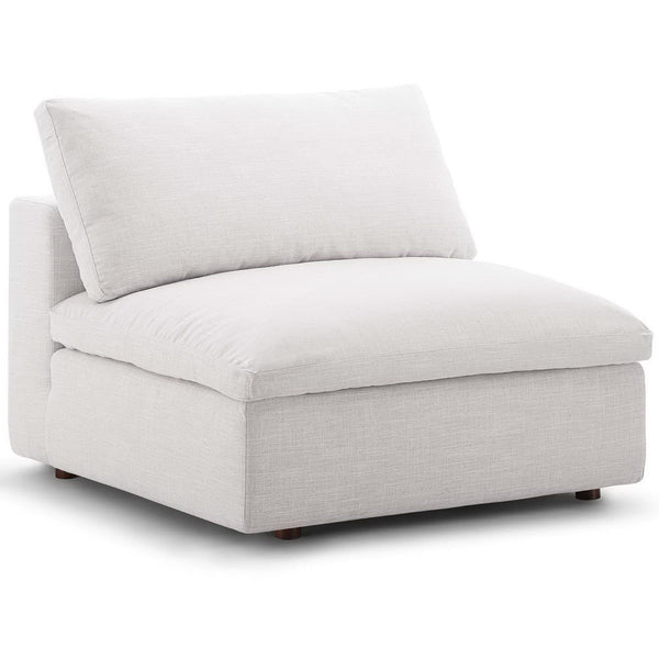 Commix Down Filled Overstuffed Armless Chair - Beige