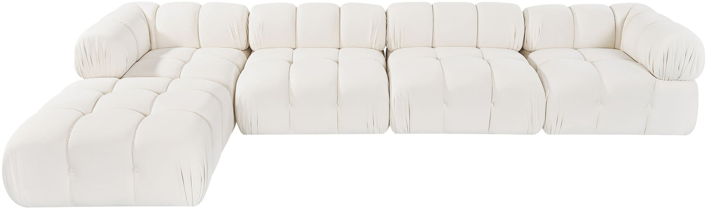 Orin - Fabric Velvet 5 Piece Modular Sectional