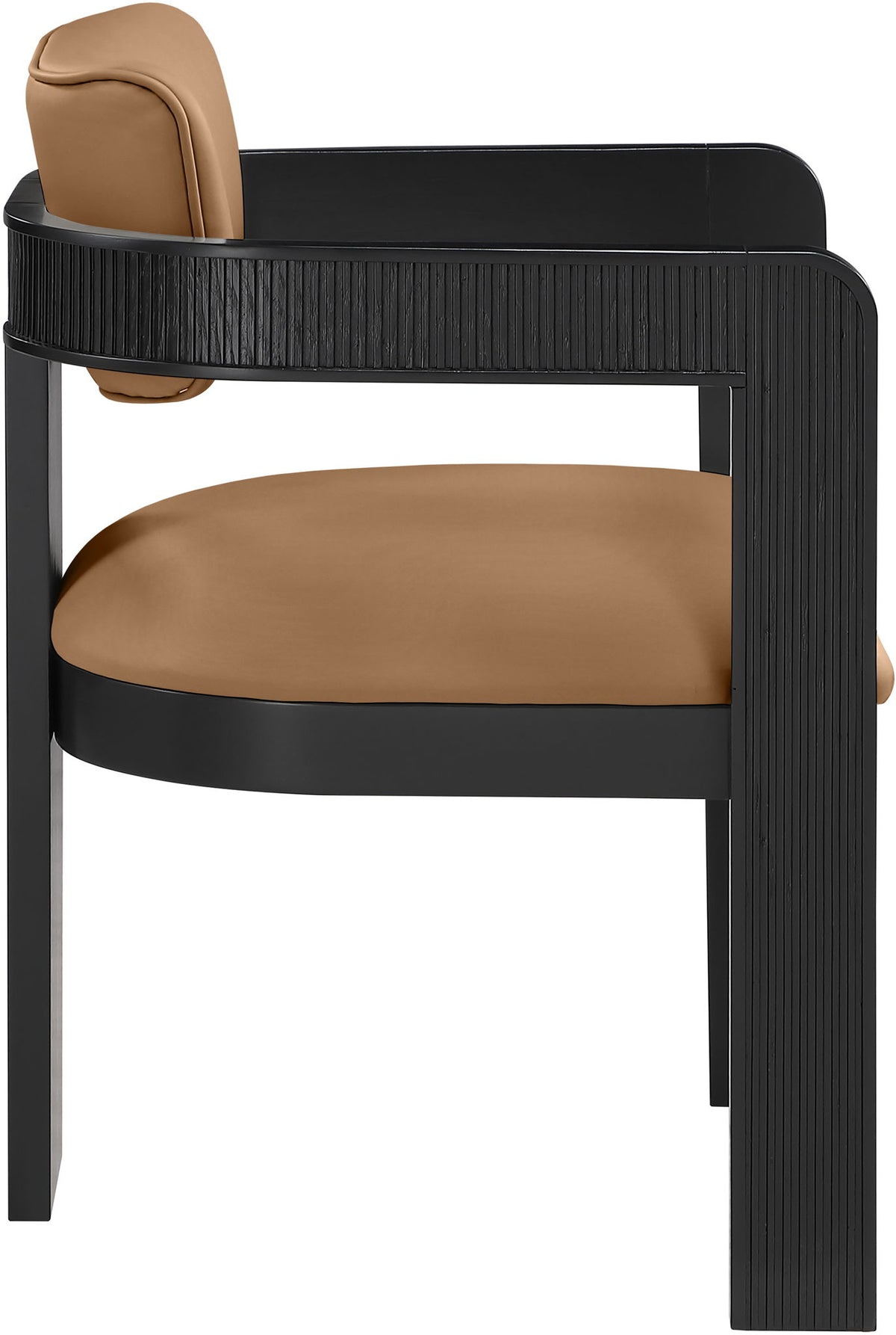 Sacha - Vegan Leather Upholstered Dining Chair With Black Base (Set of 2)