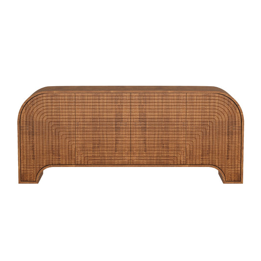 Tressa - Solid Wood Sideboard (4-Door) - Walnut