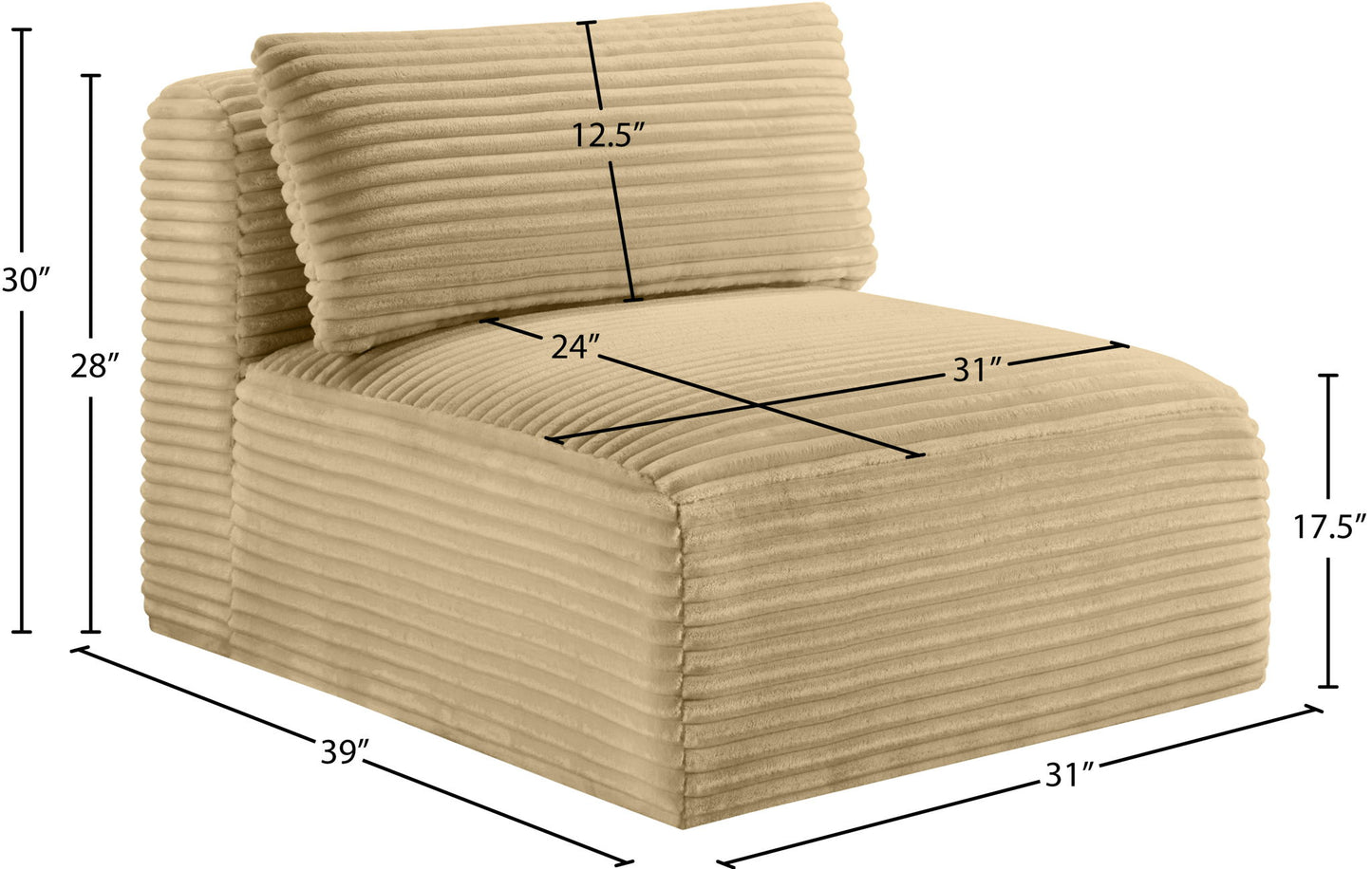 Shaggy - Armless Chair