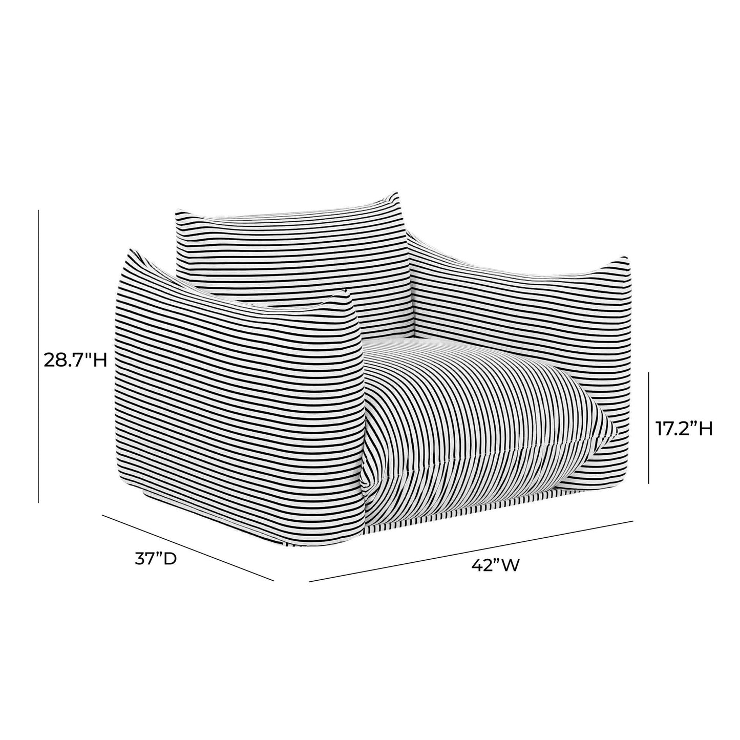 Saint Tropez - Stuffed Outdoor Armchair
