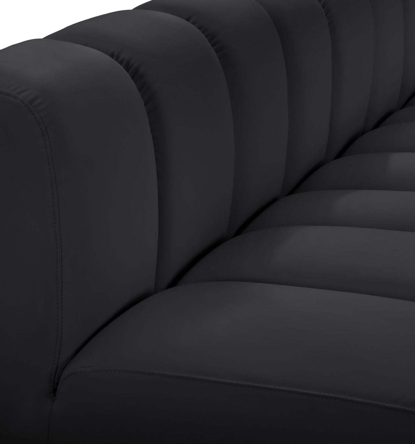 Arc - Faux Leather 4 Piece L-Shaped Modular Sofa