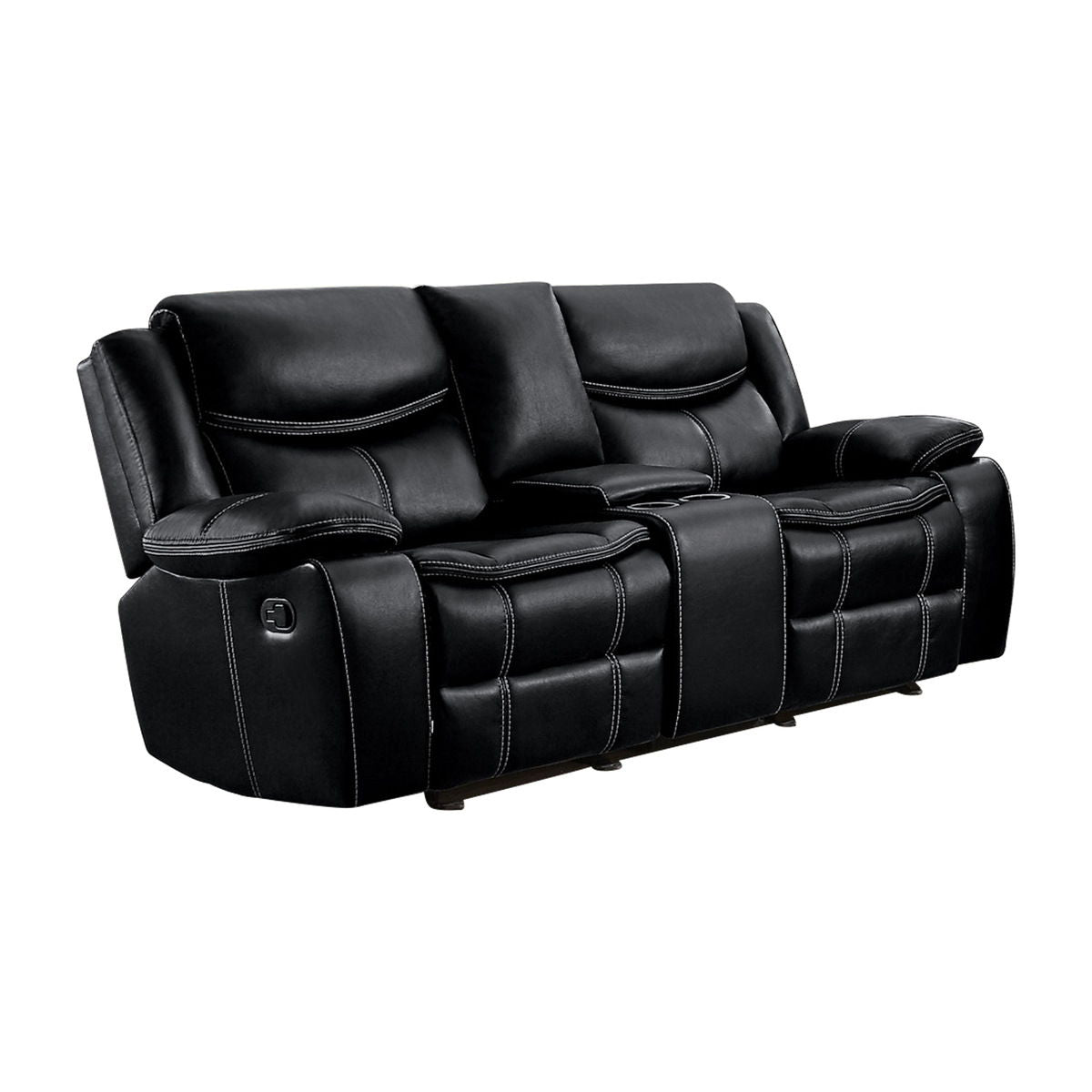Bastrop Double Glider Reclining Love Seat with Center Console