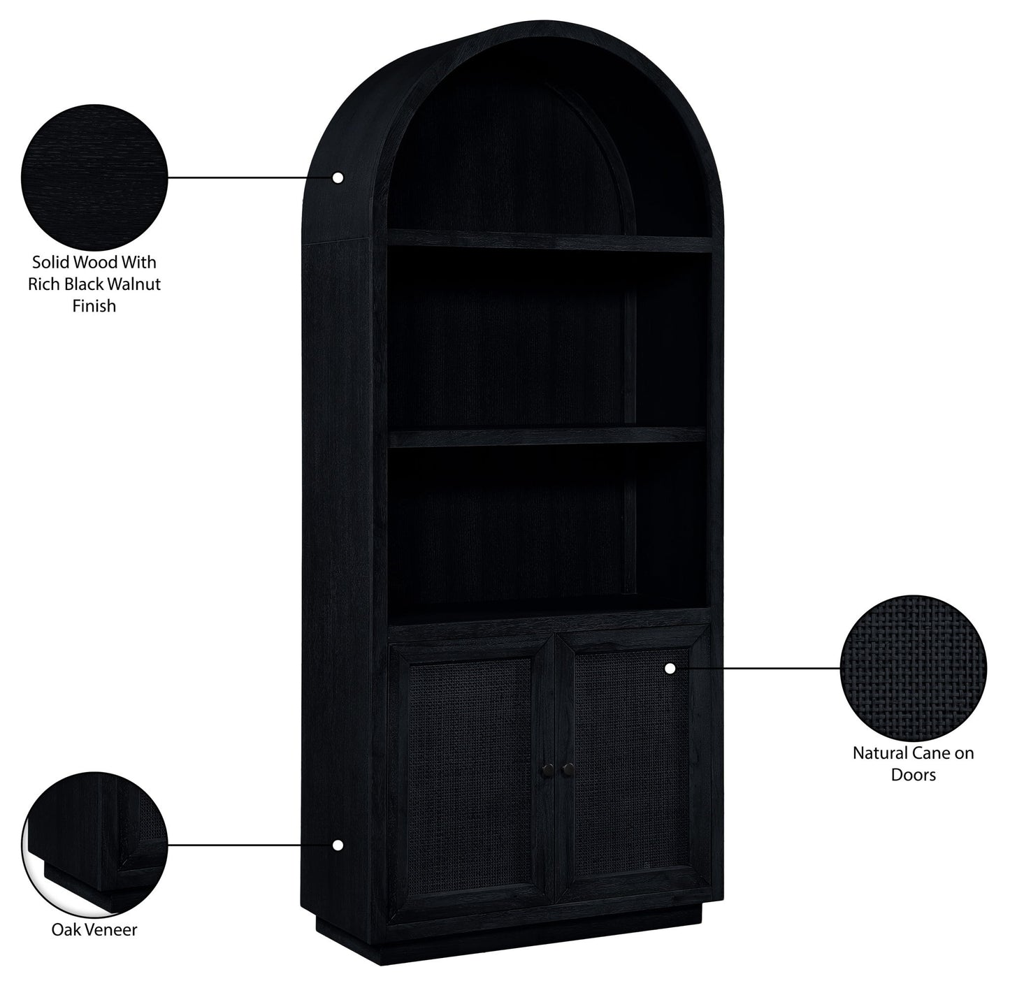 Botanical - Oak Veneer And Solid Wood Bookcase