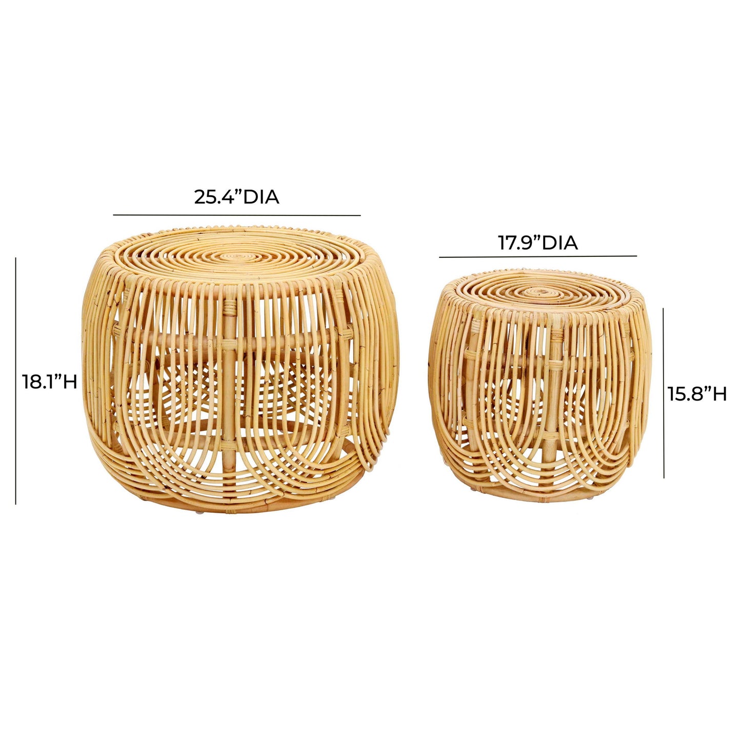 Azrina - Nesting Tables - Natural