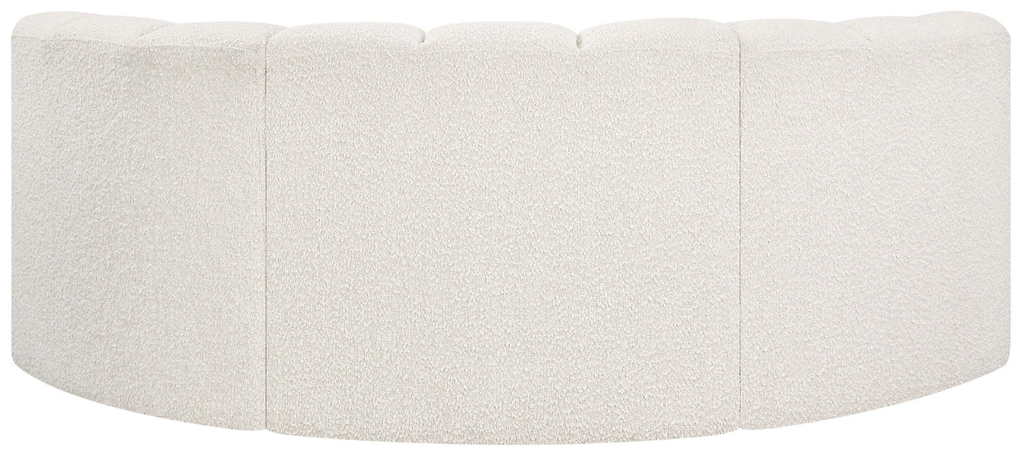 Arc - Boucle Fabric 3 Piece Modular U-Shaped Sofa