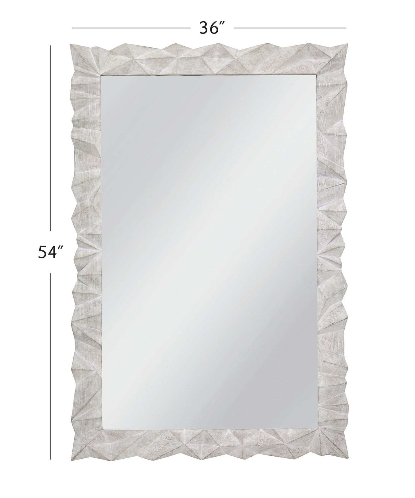 Isola - Wall Mirror - White Wash