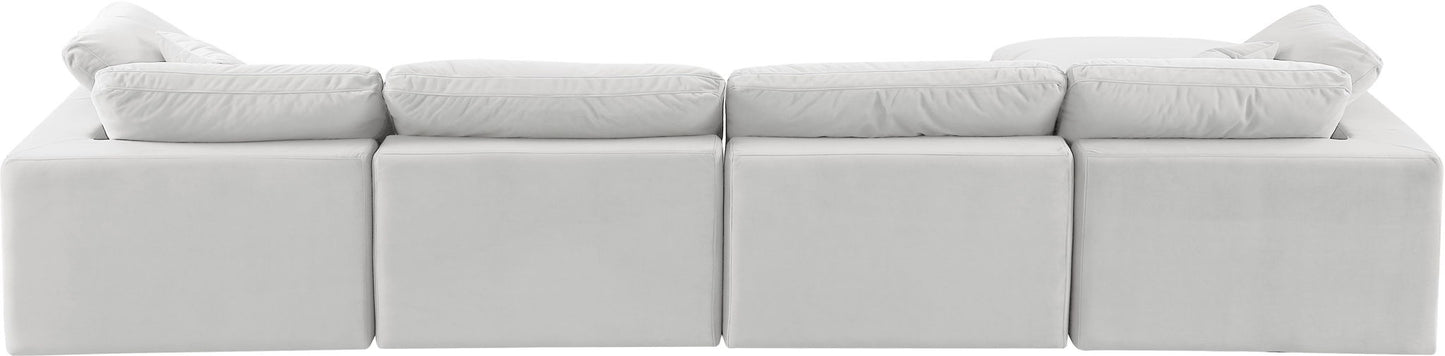 Comfy - 5 Piece Velvet Modular Sectional With Chaise